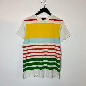A.P.C. Vintage Rue Madame Paris Striped T-Shirt. Medium P2P 21”